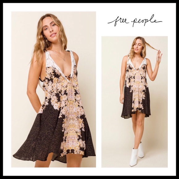 FREE PEOPLE BOHO FLOWY SLIP TANK SUN DRESS A3C - Picture 3 of 14